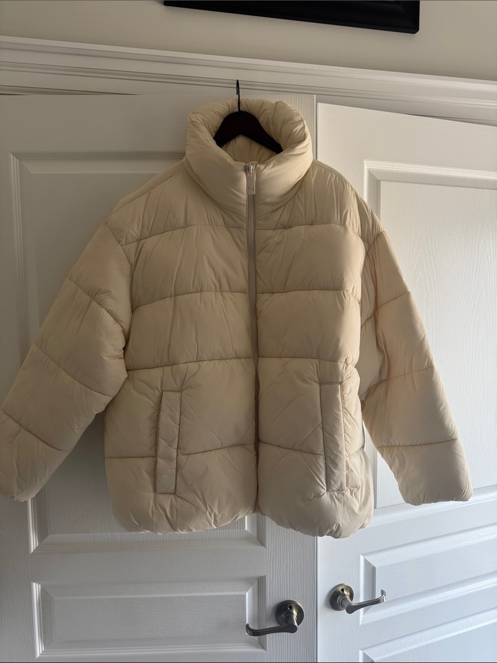 Noize Cream Quilted Puffer Jacket